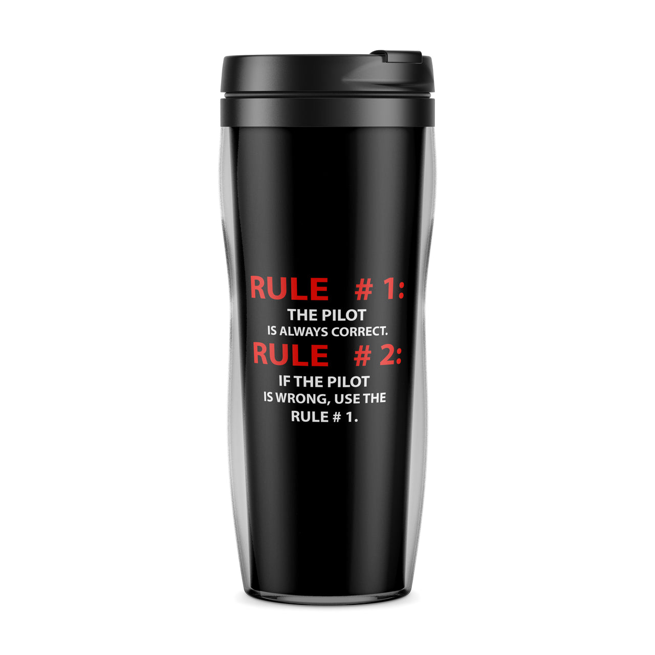 Rule 1 - Pilot is Always Correct Designed Travel Mugs