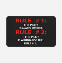 Thumbnail for Rule 1 - Pilot is Always Correct Designed Bath Mats