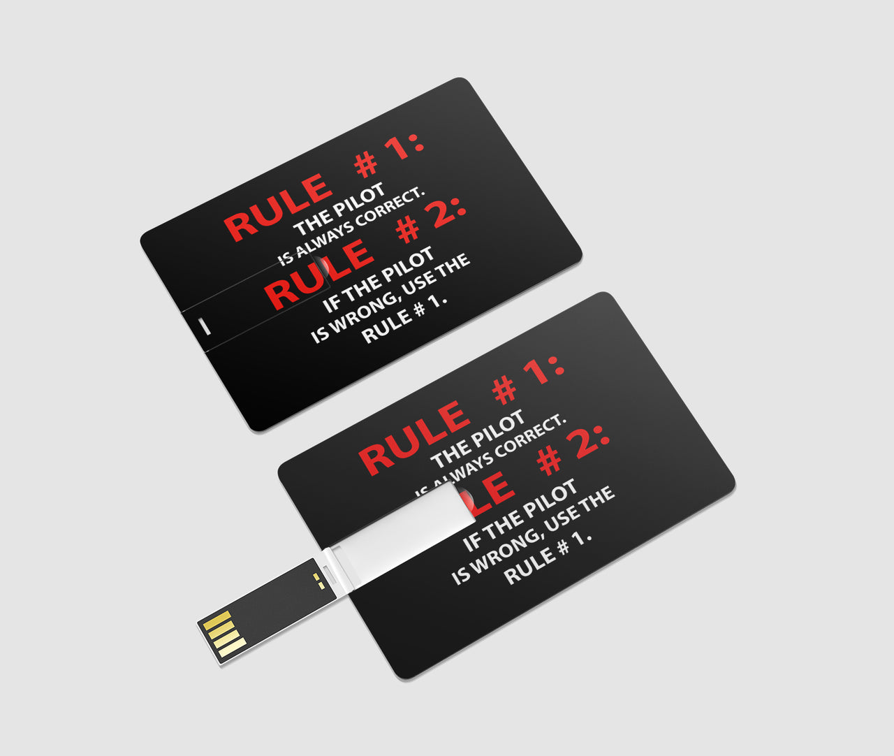 Rule 1 - Pilot is Always Correct Designed USB Cards