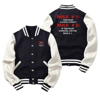 Thumbnail for Rule 1 - Pilot is Always Correct Designed Baseball Style Jackets