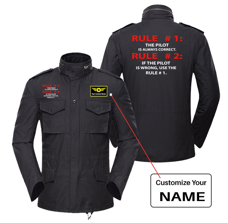 Rule 1 - Pilot is Always Correct Designed Military Coats