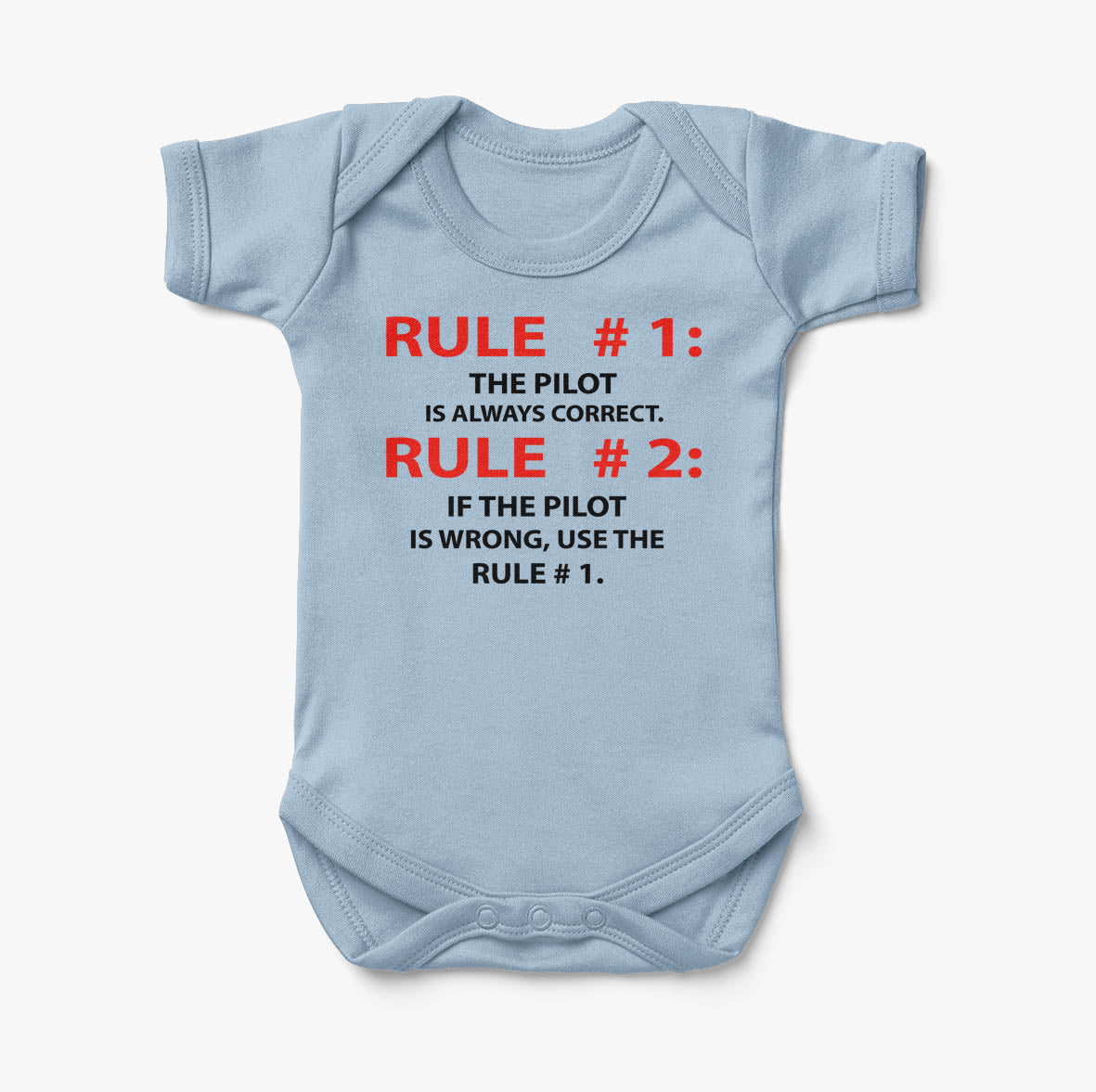 Rule 1 - Pilot is Always Correct Designed Baby Bodysuits