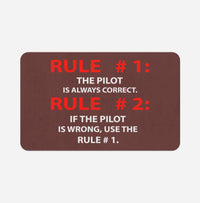 Thumbnail for Rule 1 - Pilot is Always Correct Designed Bath Mats