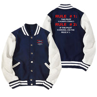 Thumbnail for Rule 1 - Pilot is Always Correct Designed Baseball Style Jackets