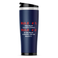 Thumbnail for Rule 1 - Pilot is Always Correct Designed Travel Mugs