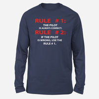Thumbnail for Rule 1 - Pilot is Always Correct Designed Long-Sleeve T-Shirts