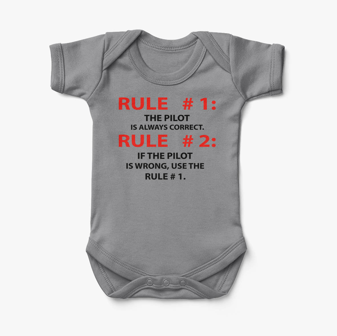 Rule 1 - Pilot is Always Correct Designed Baby Bodysuits