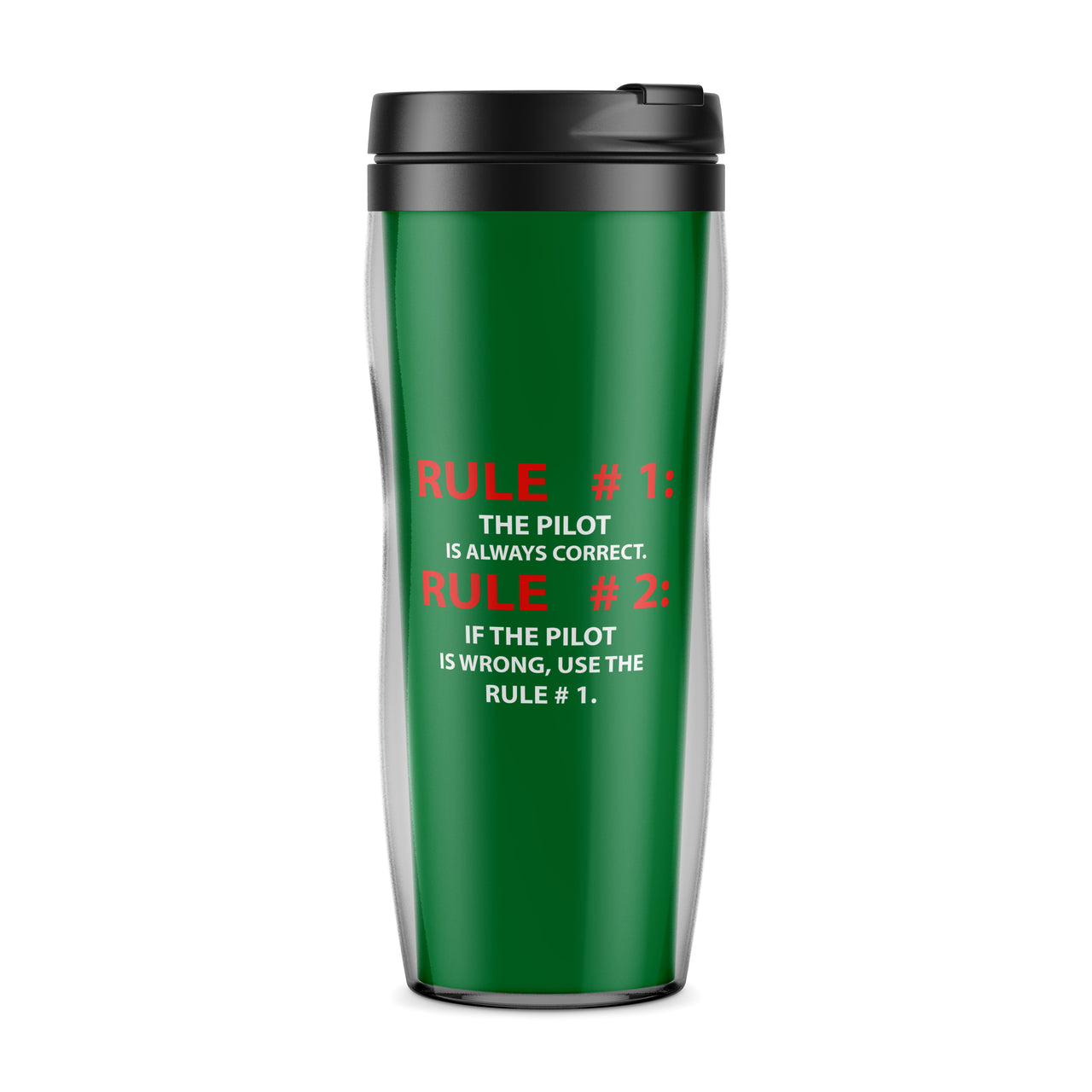 Rule 1 - Pilot is Always Correct Designed Travel Mugs