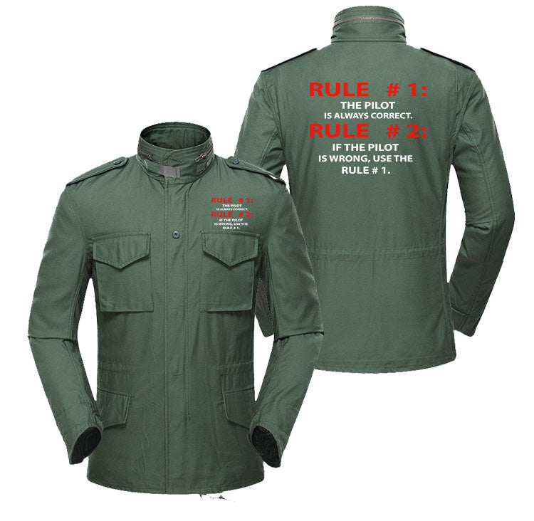 Rule 1 - Pilot is Always Correct Designed Military Coats