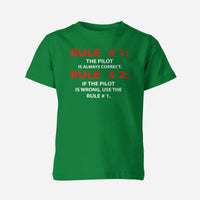 Thumbnail for Rule 1 - Pilot is Always Correct Designed Children T-Shirts