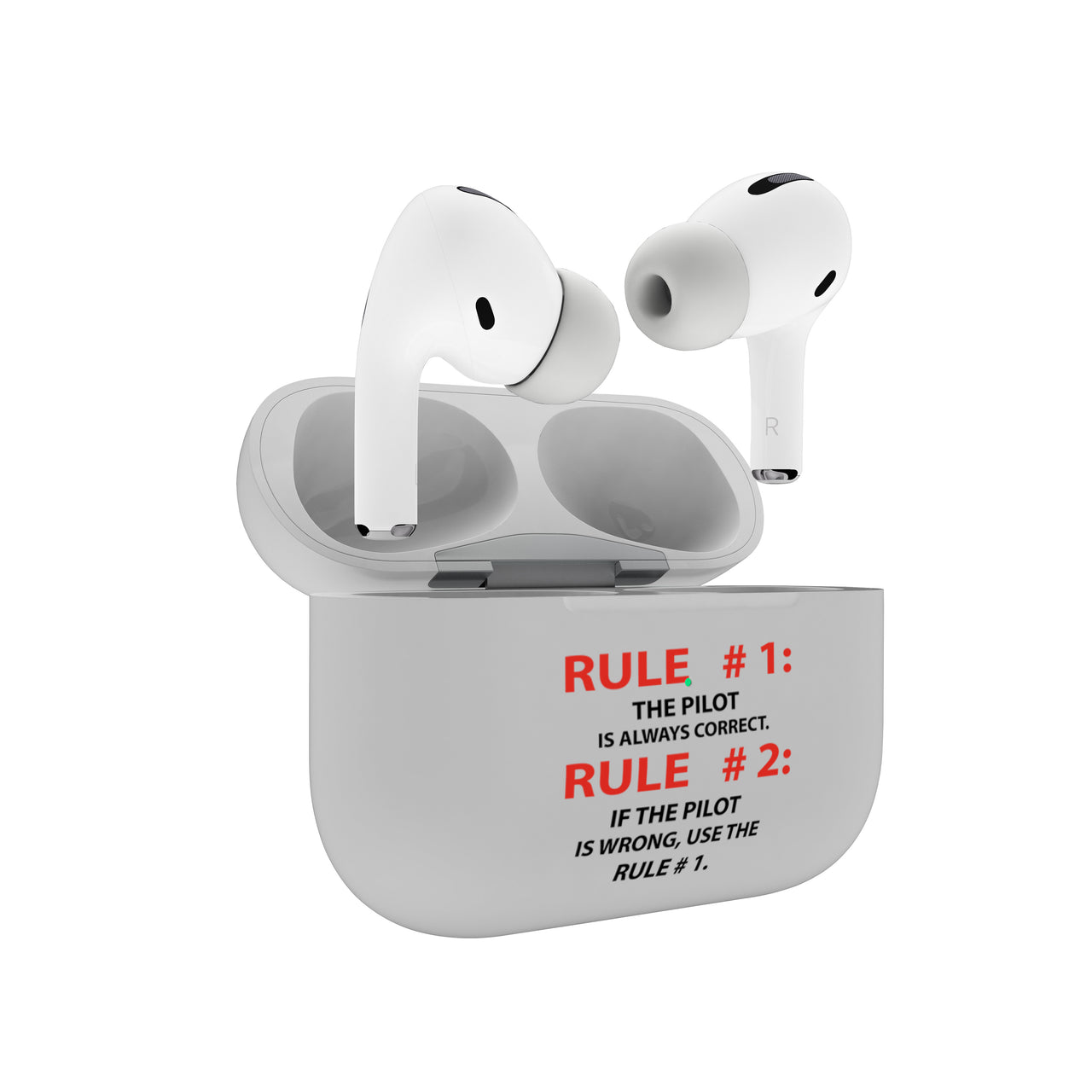 Rule 1 - Pilot is Always Correct Designed AirPods  Cases