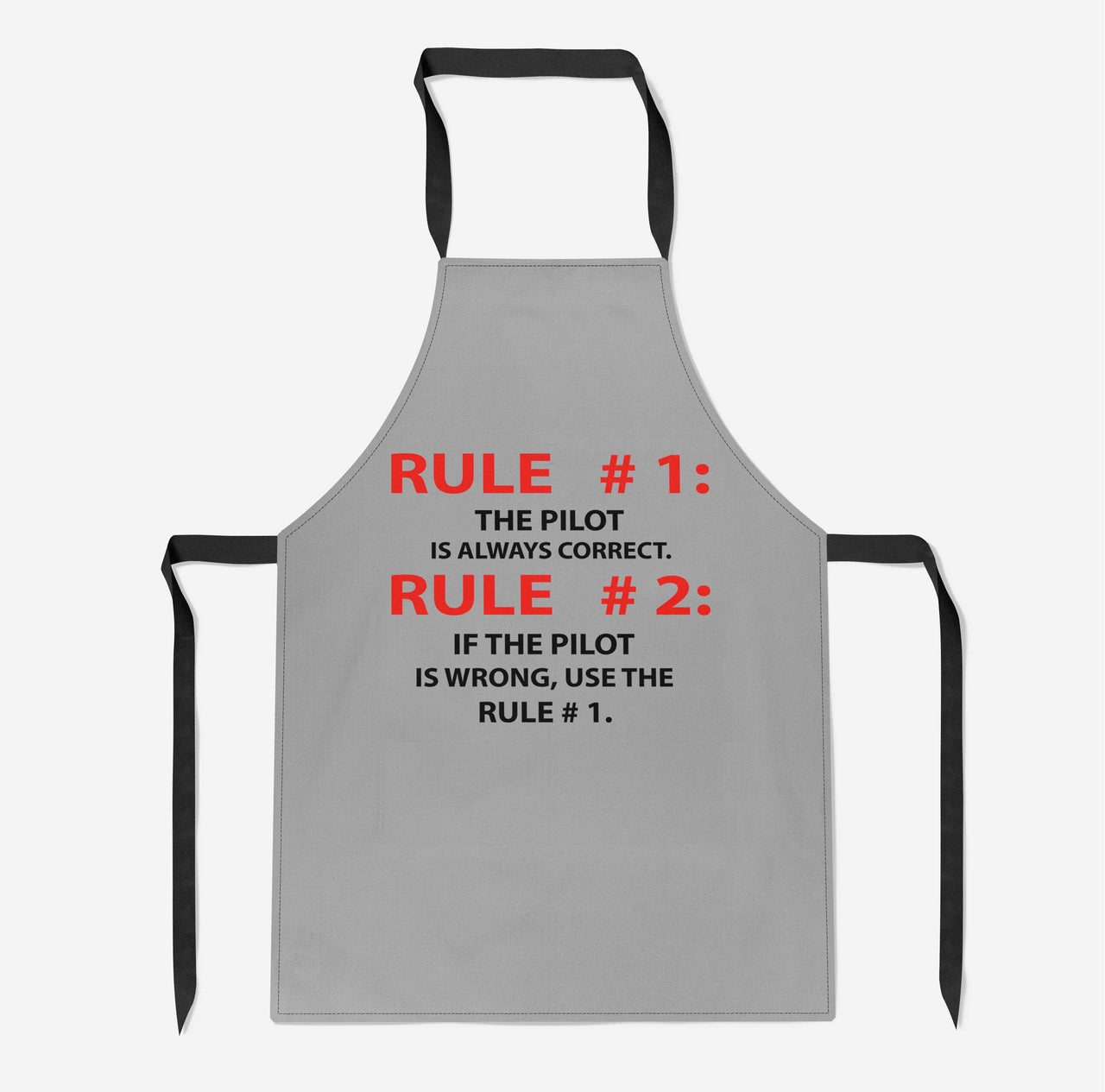 Rule 1 - Pilot is Always Correct Designed Kitchen Aprons