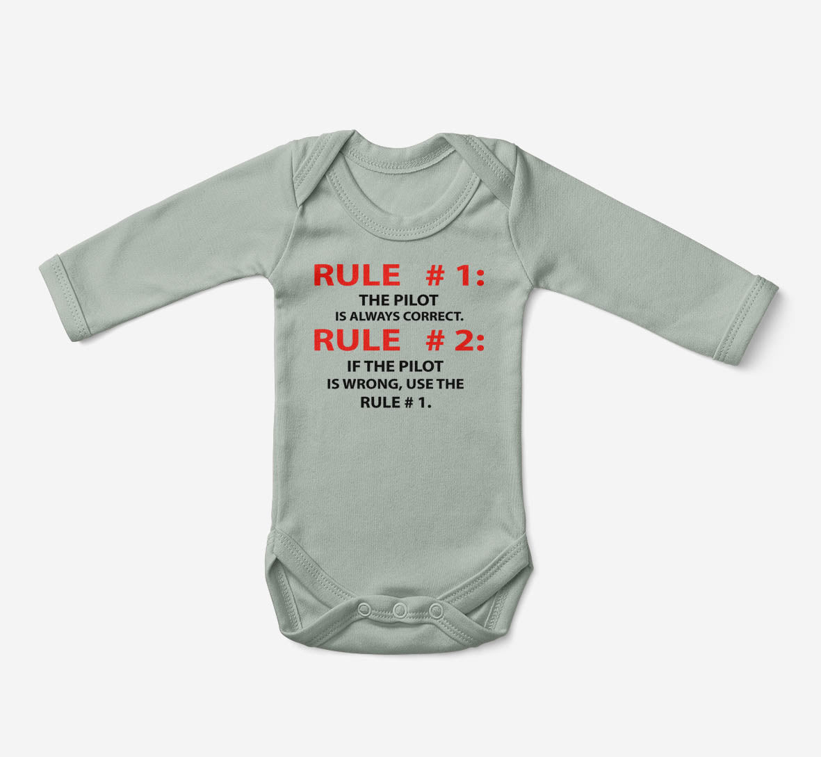 Rule 1 - Pilot is Always Correct Designed Baby Bodysuits
