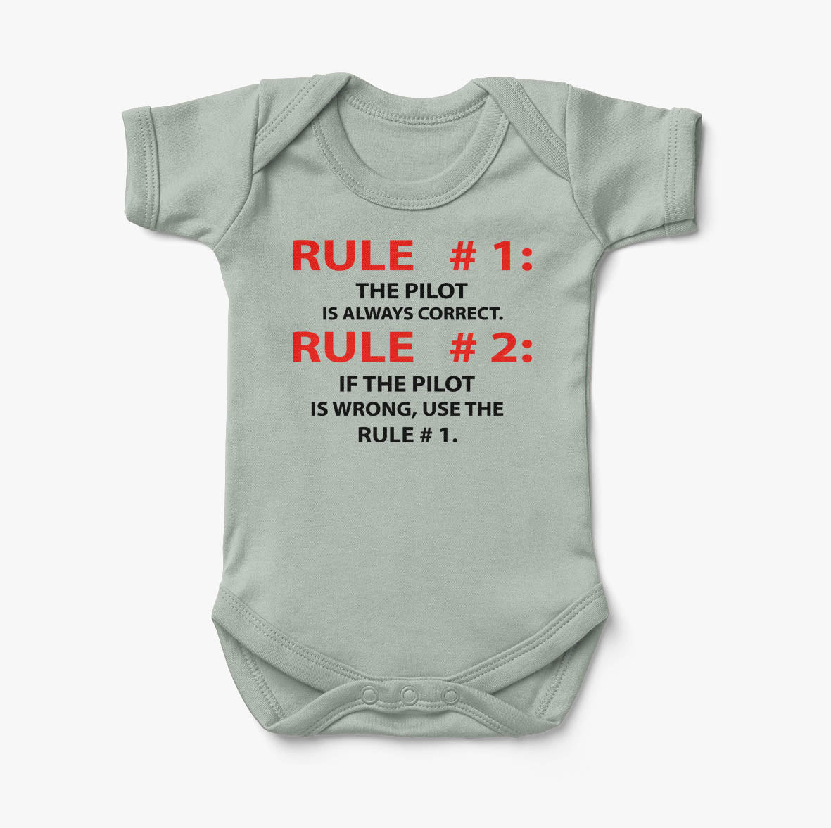 Rule 1 - Pilot is Always Correct Designed Baby Bodysuits
