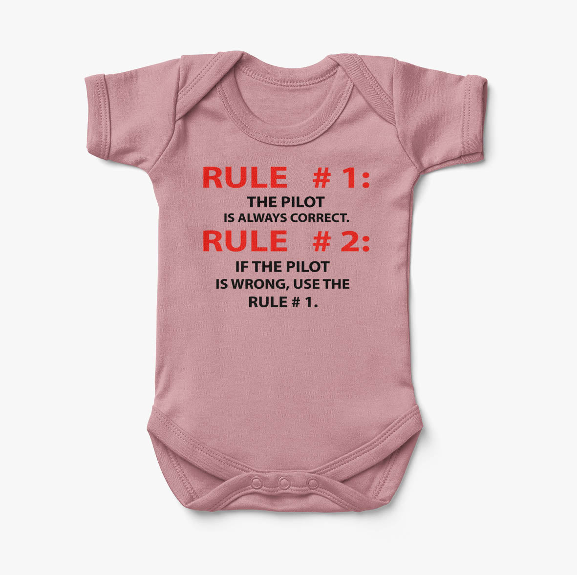 Rule 1 - Pilot is Always Correct Designed Baby Bodysuits