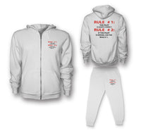 Thumbnail for Rule 1 - Pilot is Always Correct Designed Zipped Hoodies & Sweatpants Set