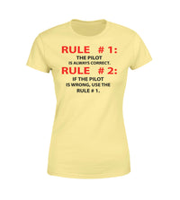 Thumbnail for Rule 1 - Pilot is Always Correct Designed Women T-Shirts