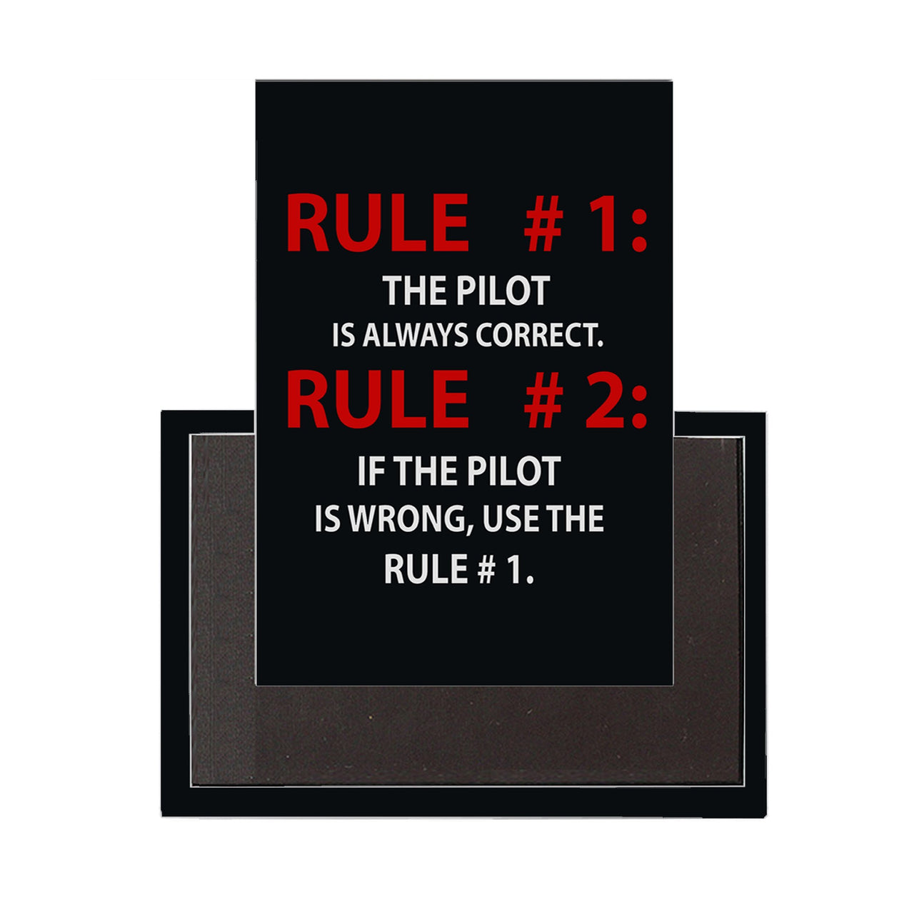 Rule: 1 Pilot is Always Correct Designed Magnet Pilot Eyes Store 