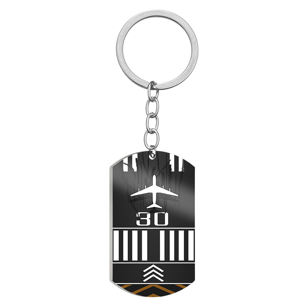 Runway 30 Designed Stainless Steel Key Chains (Double Side)