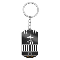 Thumbnail for Runway 30 Designed Stainless Steel Key Chains (Double Side)