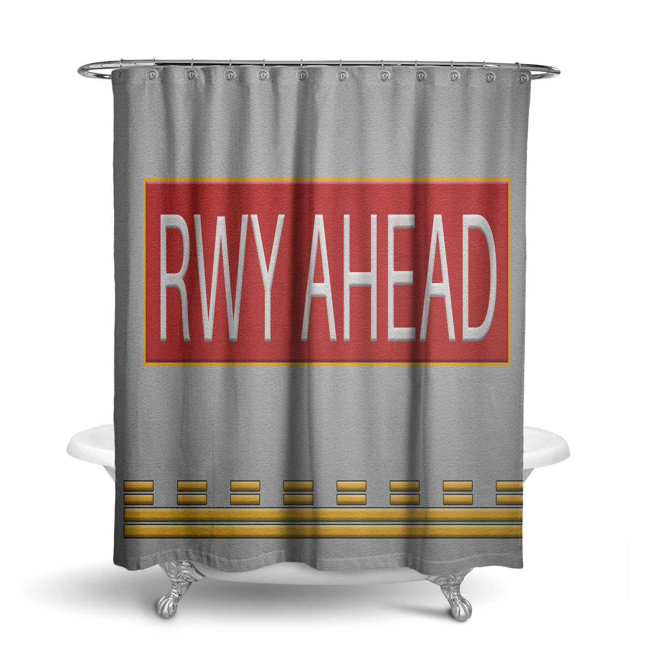 Runway Ahead Designed Shower Curtains