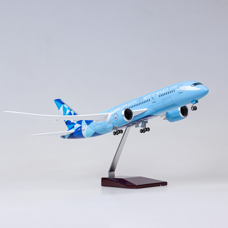 Manchester City Edition Etihad Boeing 787 Airplane Model (1