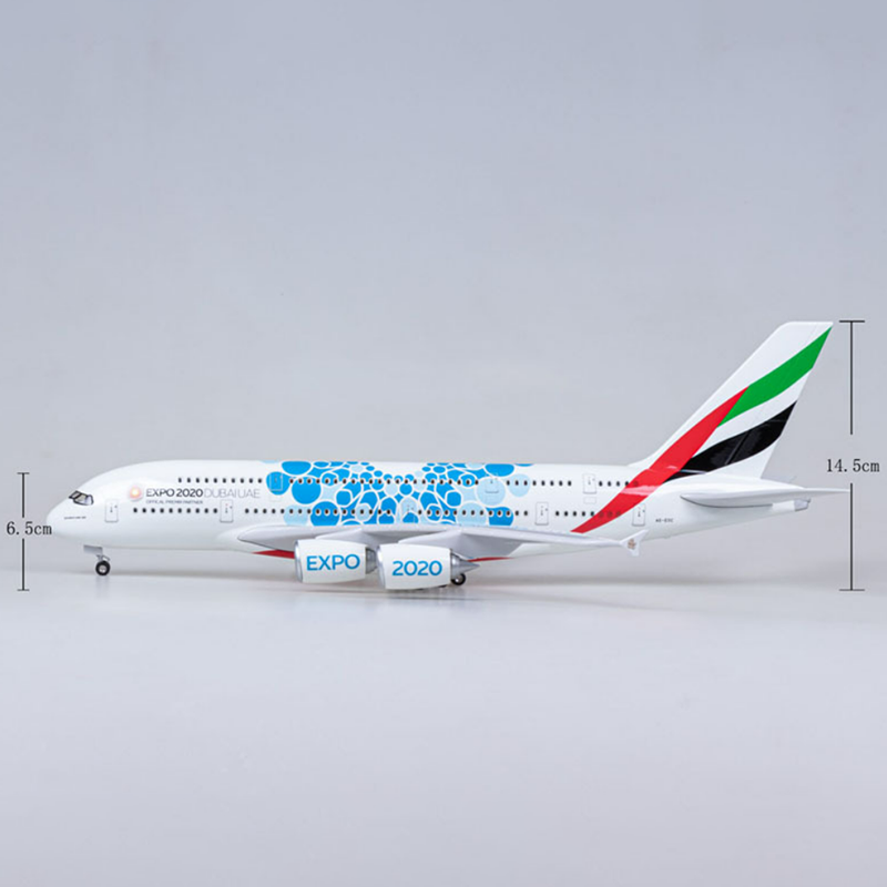 Emirates Expo 2020 Livery Airbus A380 Airplane Model (1/160 Scale Emirates Expo 2020 Livery Airbus A380 Airplane Model (1/160 Scale