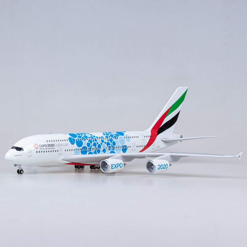 Emirates Expo 2020 Livery Airbus A380 Airplane Model (1/160 Scale)