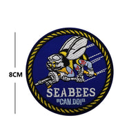 Thumbnail for Fighter Pilot (SEABEES) aviation design patch in embroidered fabric.