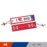 Thumbnail for Sydney (SYD) Airport & Runway Designed Key Chain