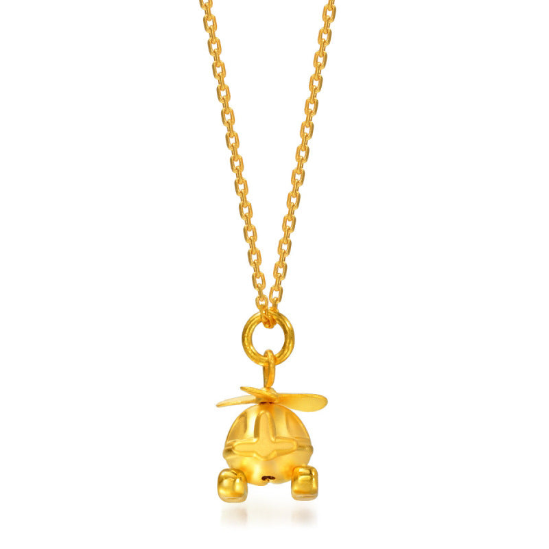 Cute Helicopter Pendant Necklace