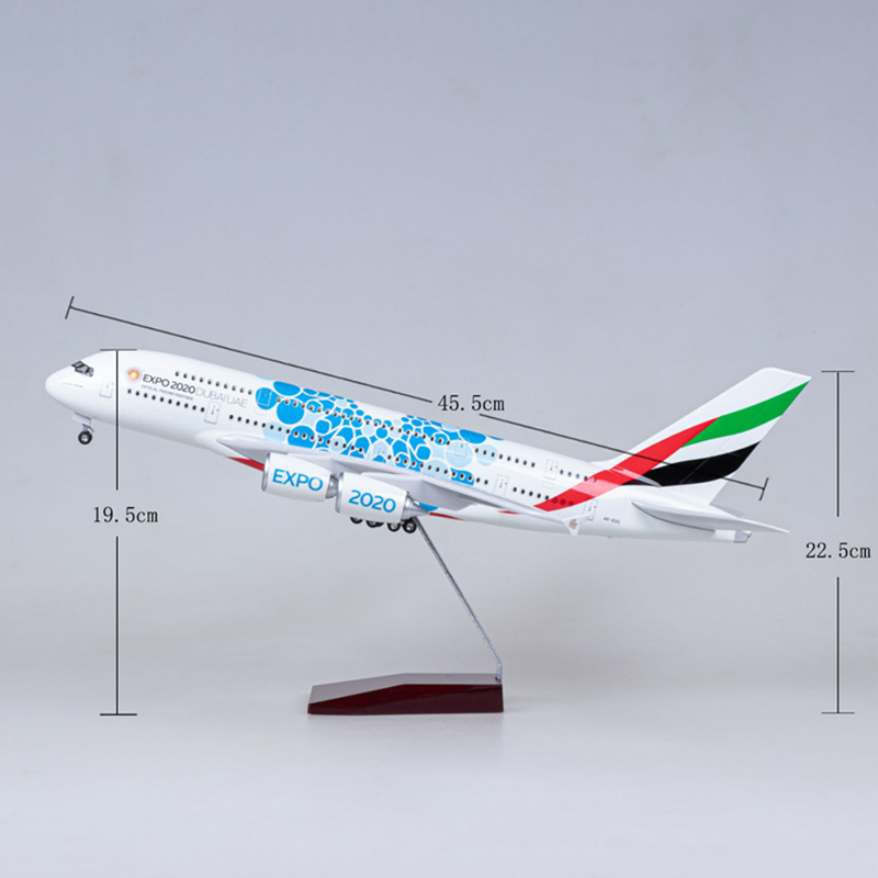 Emirates Expo 2020 Livery Airbus A380 Airplane Model (1/160 Scale