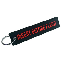 Thumbnail for Insert Before Flight (Black&Red) Designed Key Chains