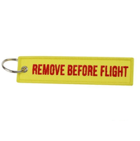 Thumbnail for Yellow & Red Designed Remove Before Flight Key Chains