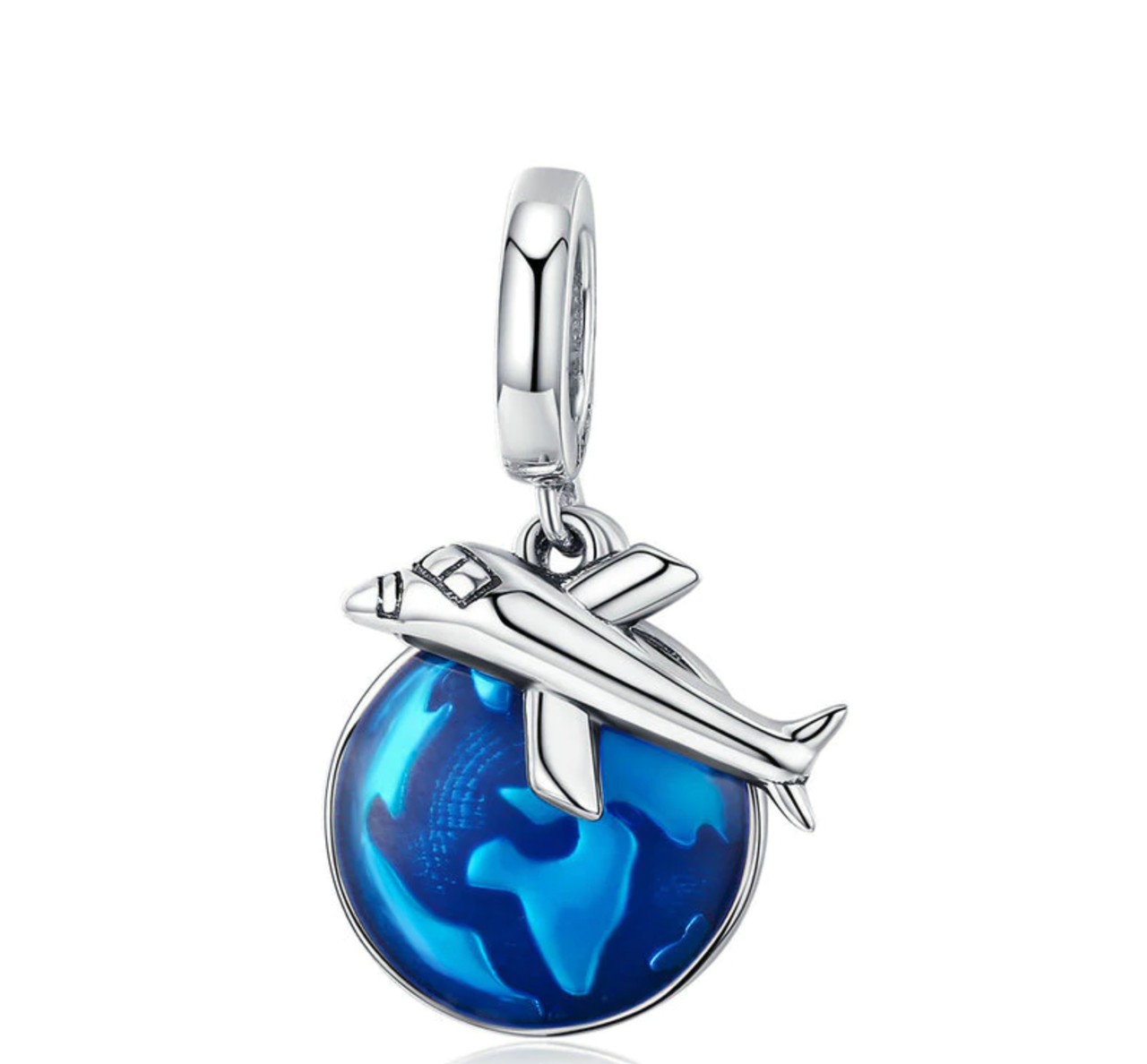 Travel the World by Plane Themed Necklace