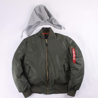 Thumbnail for Super Cool Detachable Hooded Style Pilot Jackets
