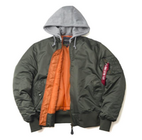 Thumbnail for Super Cool Detachable Hooded Style Pilot Jackets