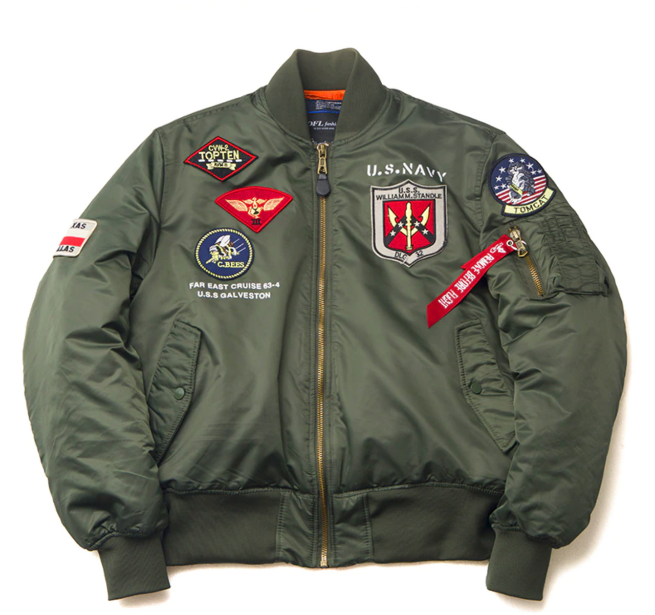 Navy pilot jacket discount