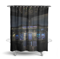 Thumbnail for Airbus A380 Cockpit Printed Shower Curtains