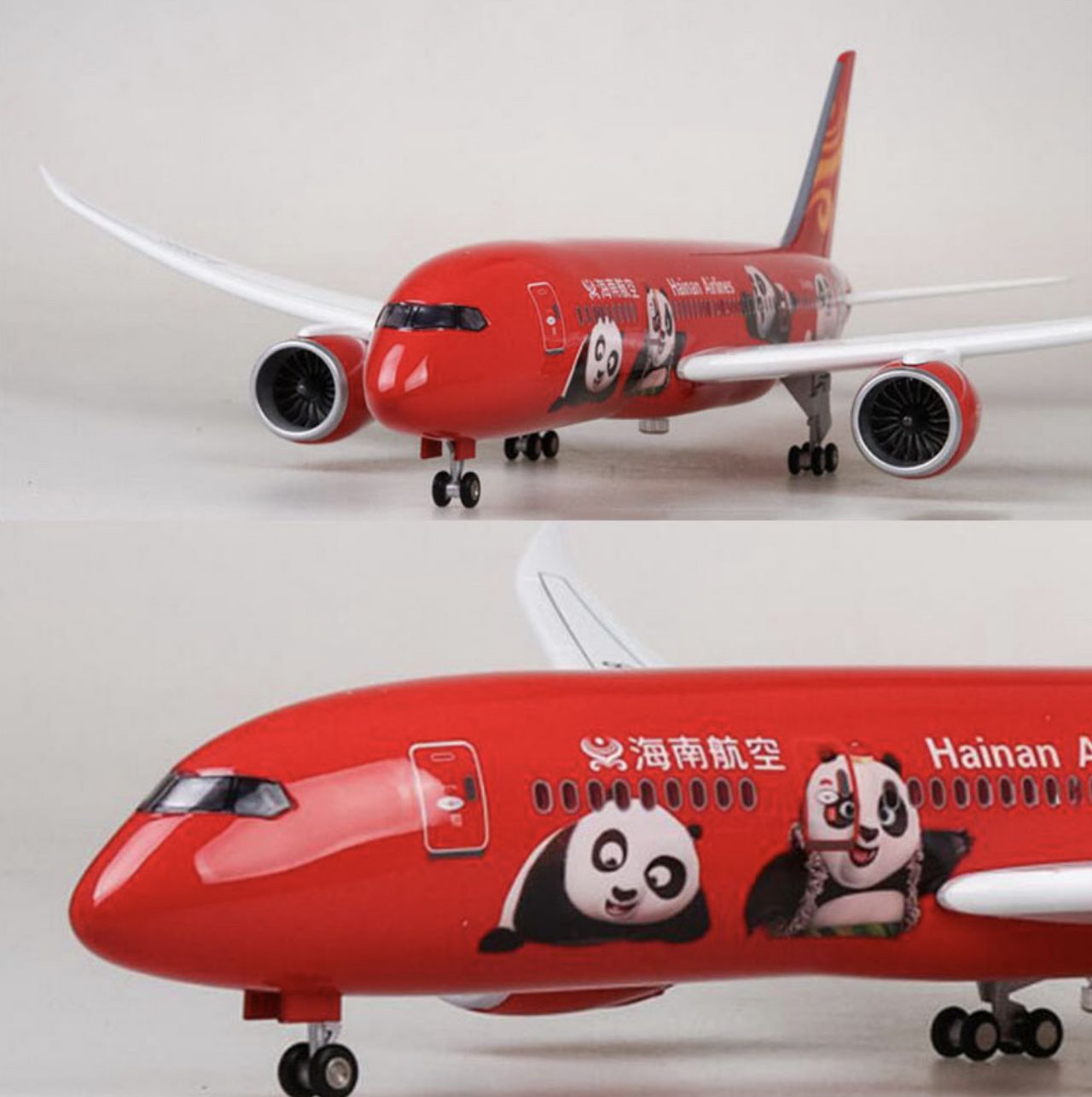 Hainan Airlines Panda Boeing 787 Airplane Model (1/130 Scale)