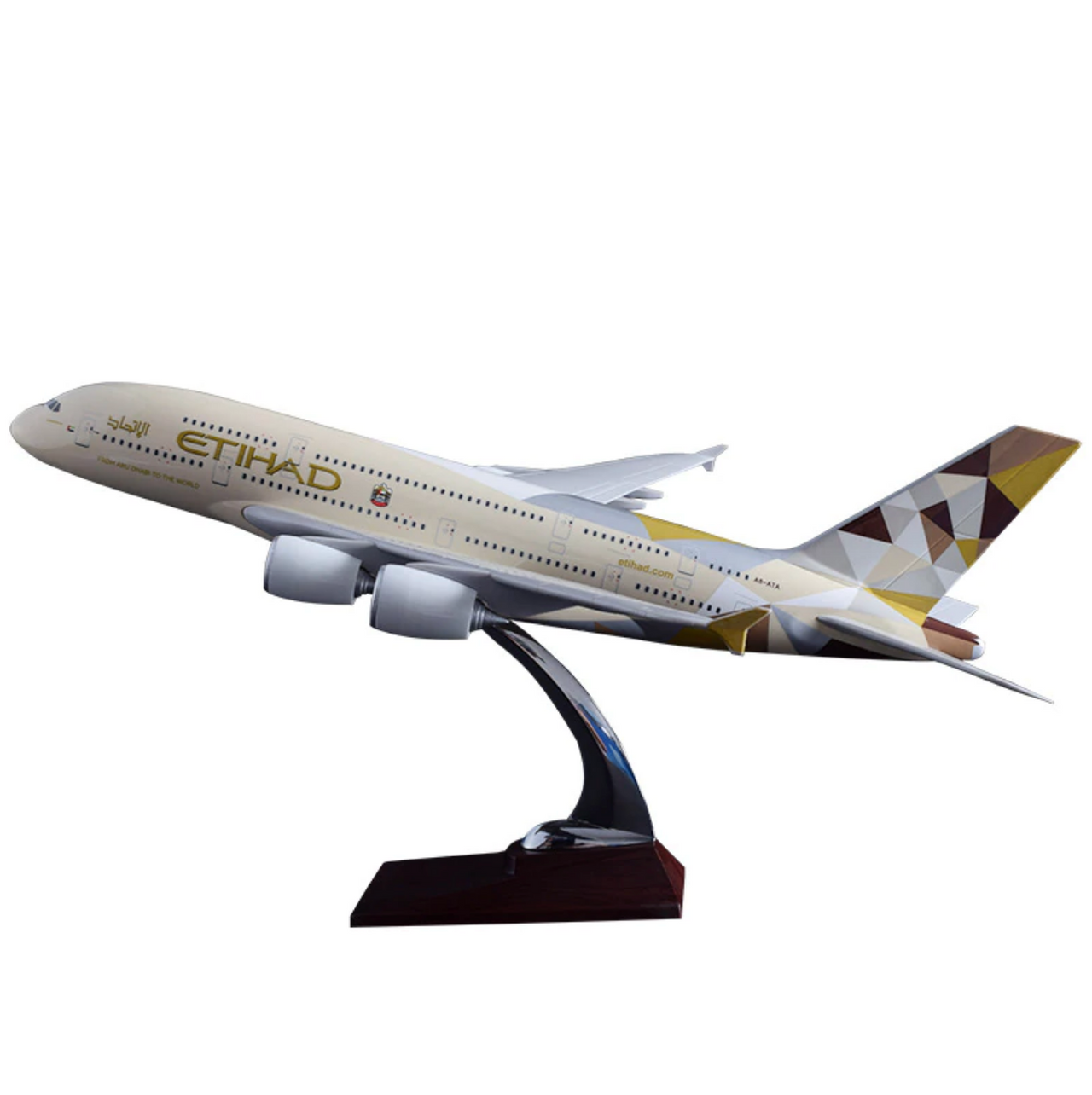 Etihad Airways Airbus A380 Airplane Model (Handmade 45CM)