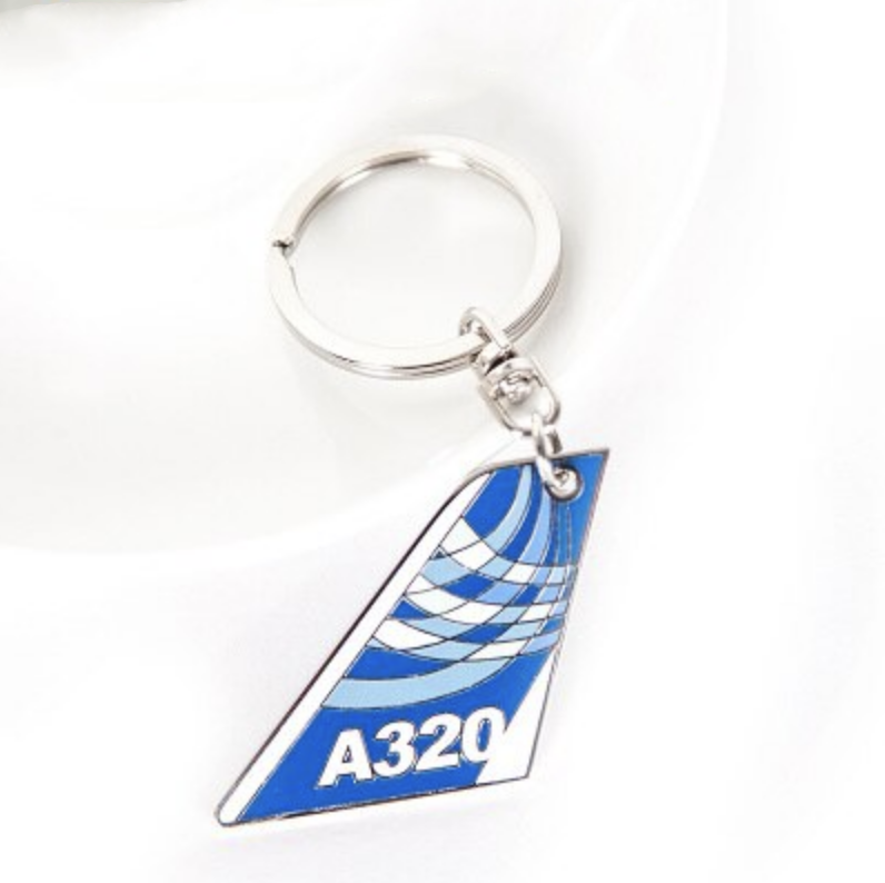 Colourful Airbus A320 Designed Key Chains