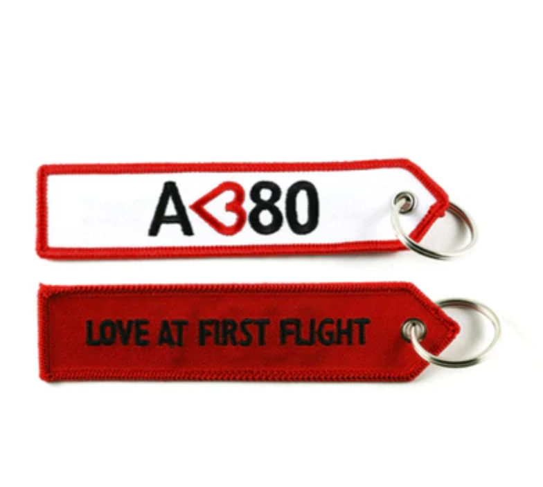 A380 Love At First Flight Designed Key Chains