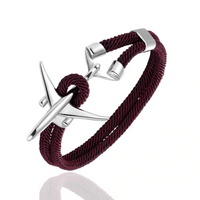 Thumbnail for (Edition 2) Boeing 777 Airplane Designed Rope Leather Bracelets