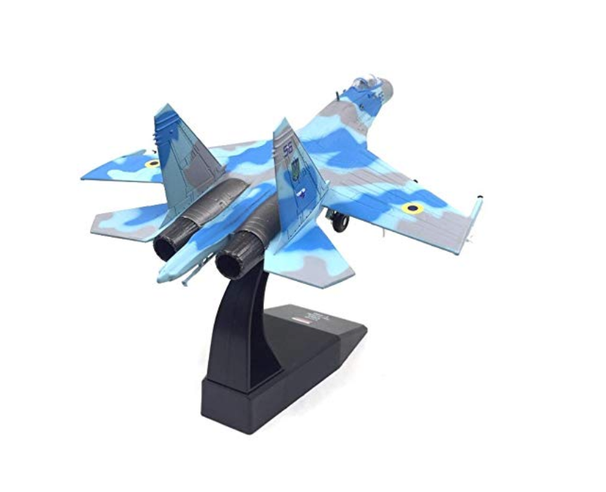 1/100 Scale Russia SU-27 Flanker Fighter Military Airplane Model
