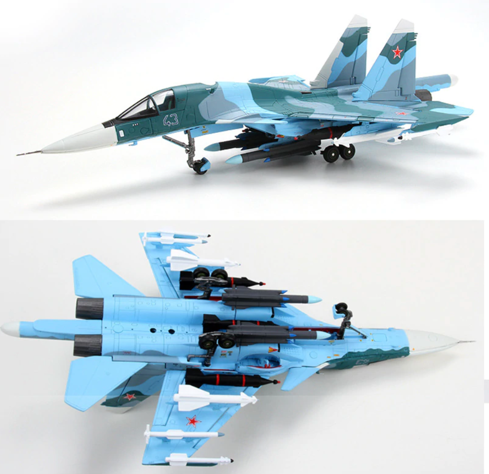 1/72 Scale Russia SU-34 (SU34) Flanker Combat Airplane Model