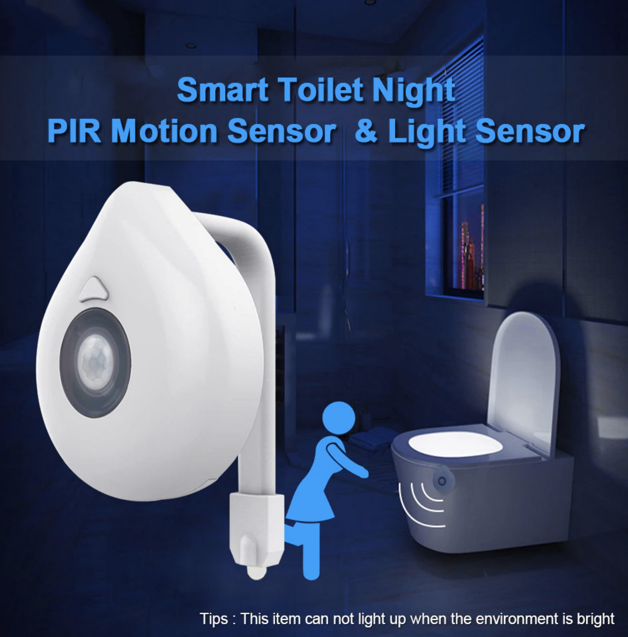 Super Cool LED Night Light for Toilet Seat (8 Different Colours) – Aviation  Shop