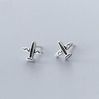 Thumbnail for Special Designed 925 Sterling Silver Airplane Earrings