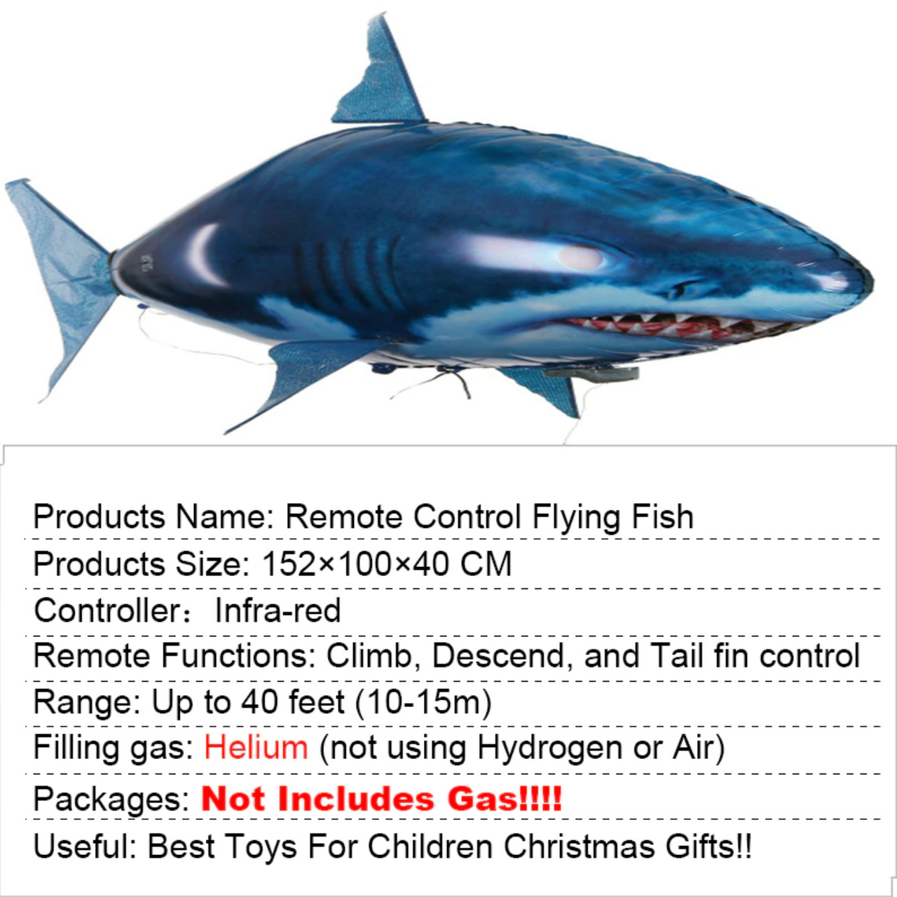Remote Control Shark Fish Plane or Ufo Designed Toy Aviation