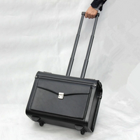 Thumbnail for Leather Style Carry-On Luggage for Pilots